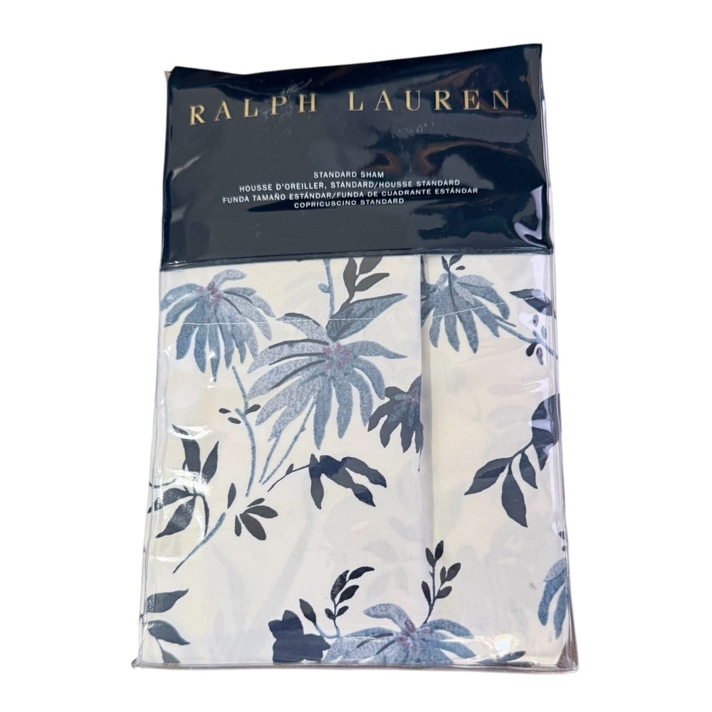 Ralph Lauren 1 Standard Sham Adelaide Floral Blue 20x28 New